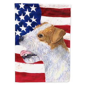 0.91 ft. x 1.29 ft. Polyester USA American 2-Sided 2-Ply Flag with Jack Russell Terrier Garden Flag