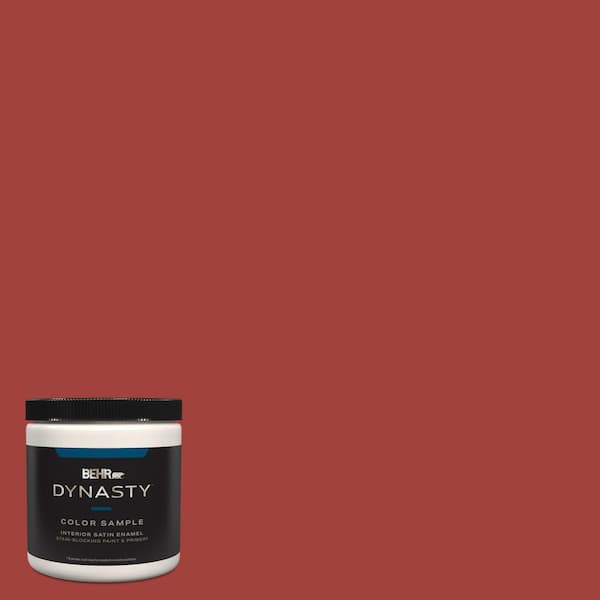 BEHR DYNASTY 8 oz. #HDC-SM16-12 Tomato Slices Satin Enamel Stain-Blocking Interior/Exterior Paint & Primer Sample