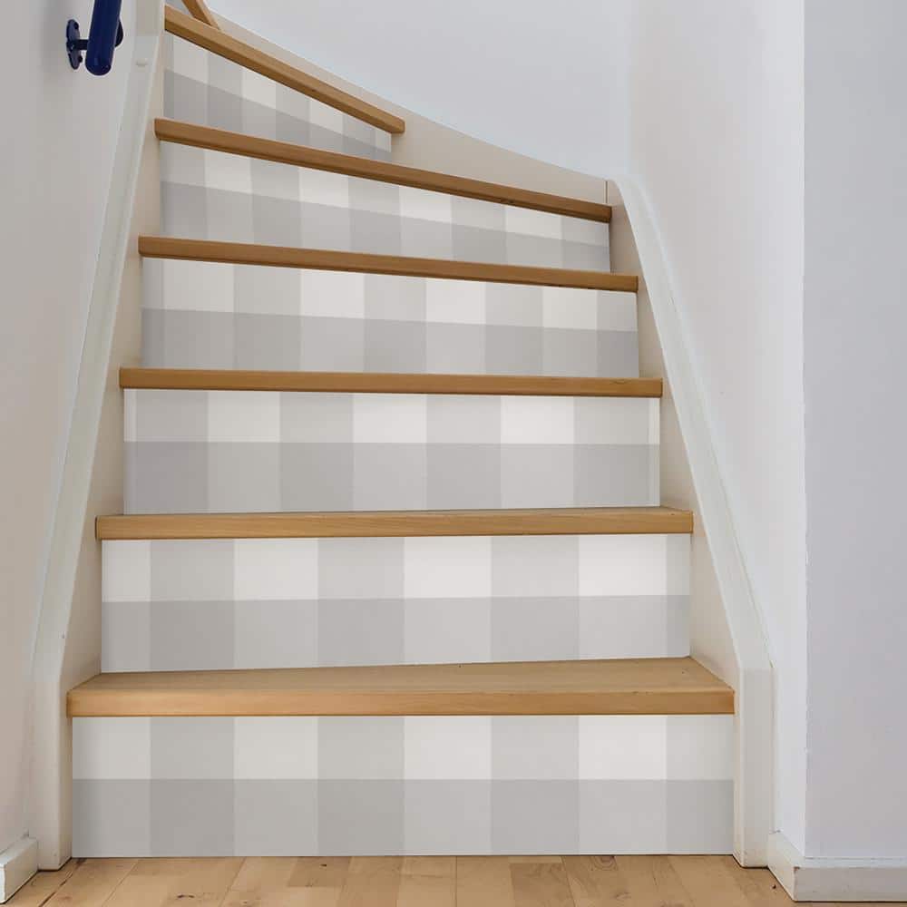 Grey and White Buffalo Check Peel & Stick Wallpaper