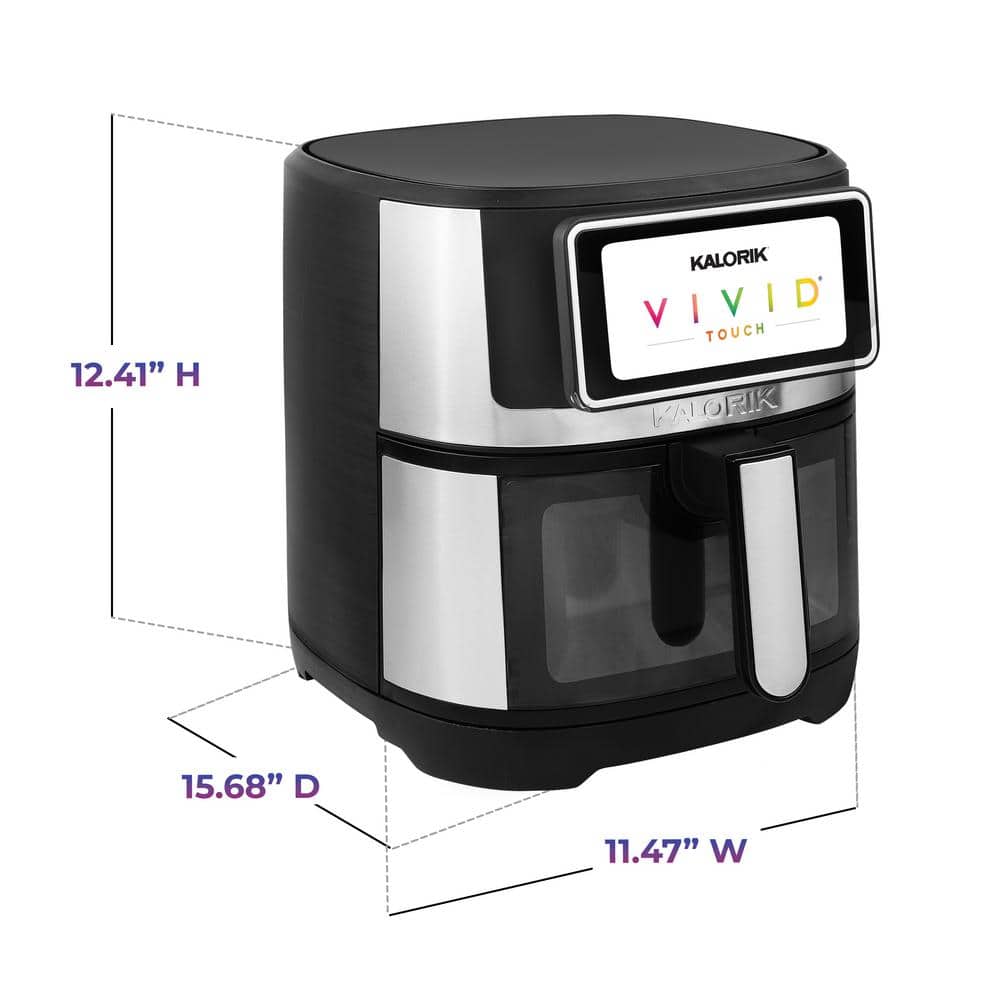 Kalorik Vivid Touch 5-Quart Black Stainless Steel Air Fryer