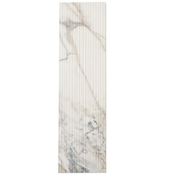 Apollo Tile Pinnacle 12 in. x 48 in. Matte Cool White with Subtle Gray Porcelain Wall and Floor Tile (11.63 sq. ft./case) (3 Pack)