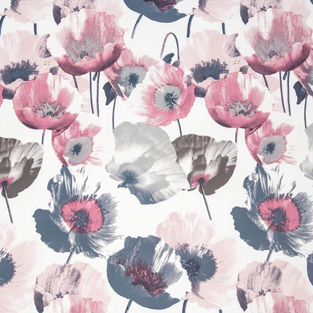 Blush Floral Poppy Field Rod Pocket Valance 50" x 17"