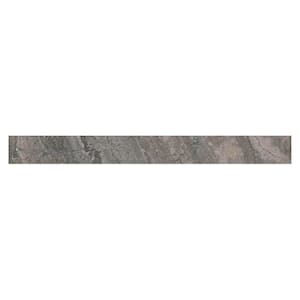 Sereno Earth Brown 3.54 in. x 23.62 in. Matte Porcelain Bullnose Trim Tile (0.57 sq. ft./each)