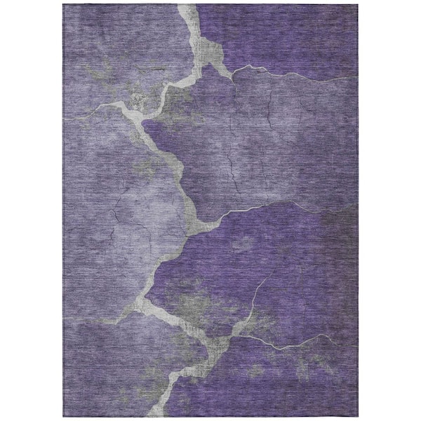 Chantille Machine Washable Indoor/Outdoor Abstract ACN1889 Purple 10 ft. x 14 ft. Accent Rug