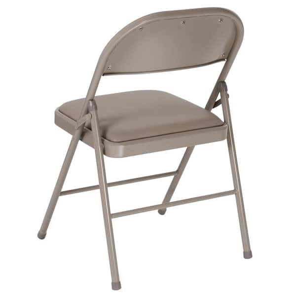 Carnegy Avenue Gray Metal Folding Chair (2-Pack) CGA-BD-275053-GR 