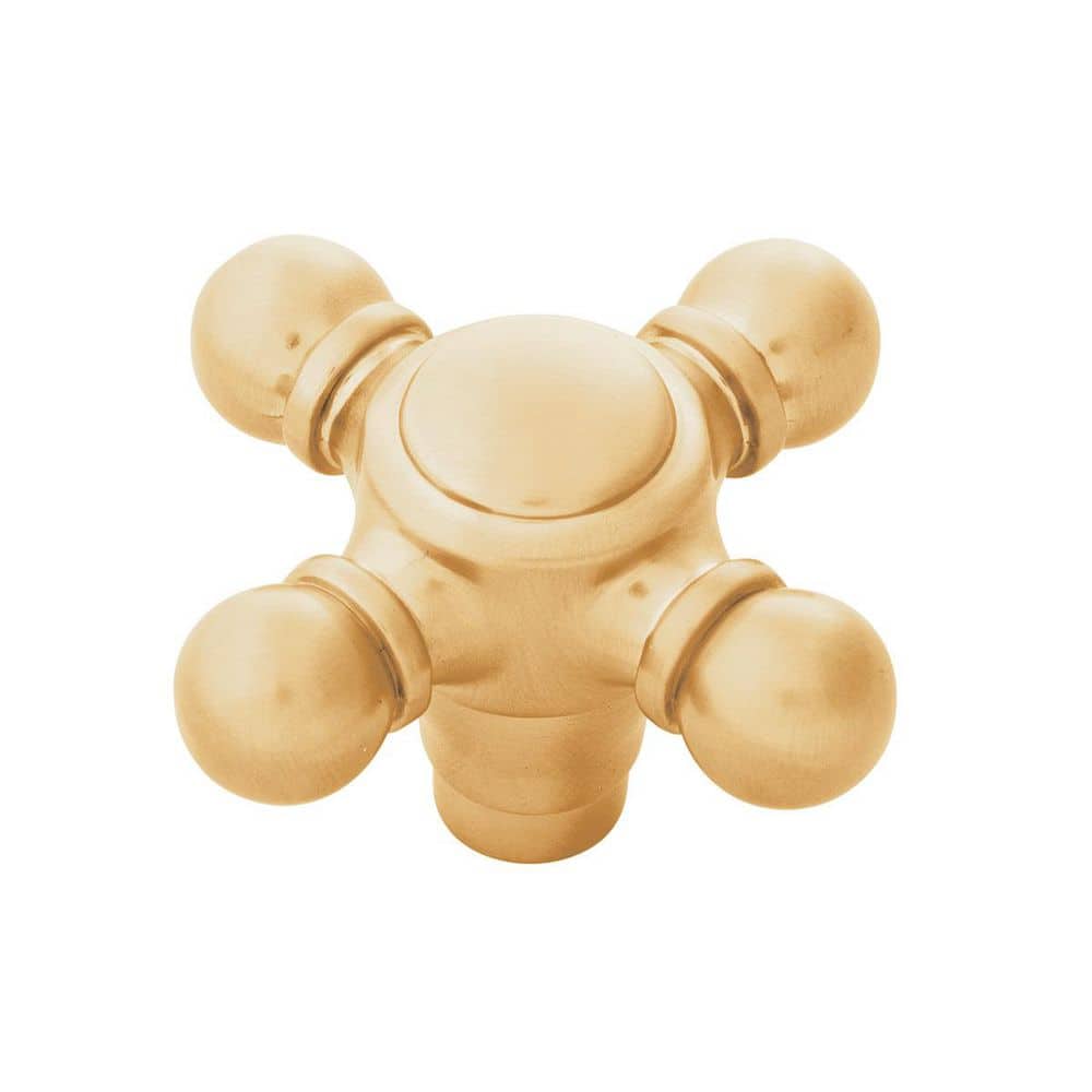 Fuller Collection Knob 2-1/8 Inch x 2-1/8 Inch Brushed Golden Brass Finish Geometric Cabinet Knob price history on PriceWatchPro