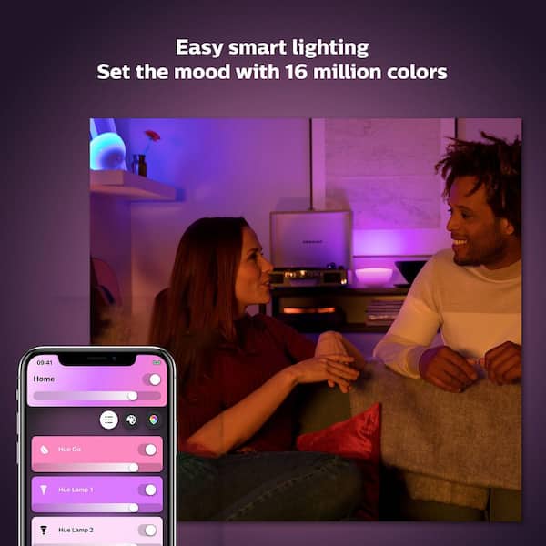 Conserveermiddel rechter Universeel Philips Hue Go Portable Color Changing Smart LED Table Lamp with Bluetooth  7602031U7 - The Home Depot