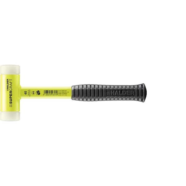 Halder 28 oz. Dead-Blow Hammer with Steel Handle Rubber Grip and Replaceable Nylon Face Inserts