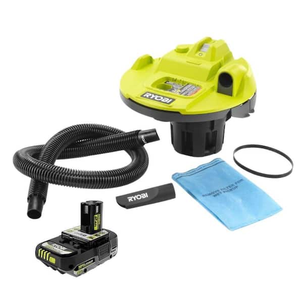 ONE+ 18V Cordless 5 Gal. Bucket Top Wet/Dry Vacuum with ONE+ 18V 2.0 Ah Lithium-Ion HIGH PERFORMANCE Battery