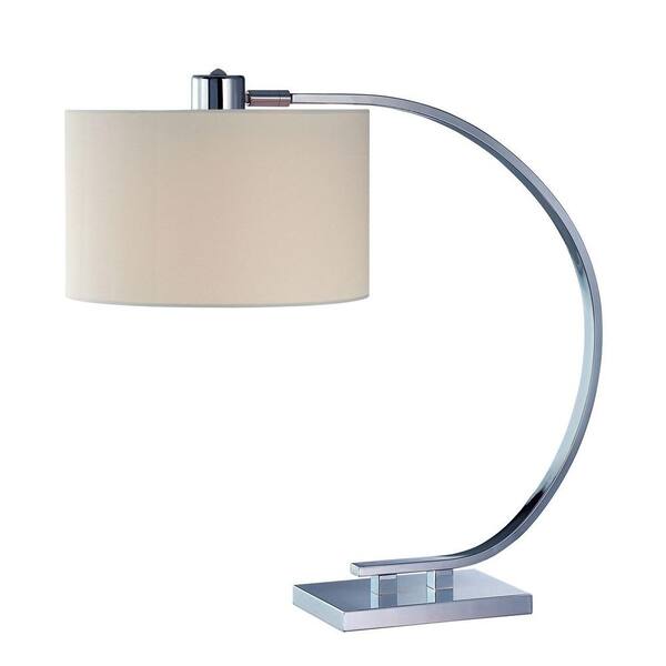 Illumine 21 in. 1-Light Chrome Table Lamp
