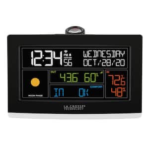 WiFi Projection Alarm Clock with Outdoor Temperature and Humidity and Remote Home Monitoring
