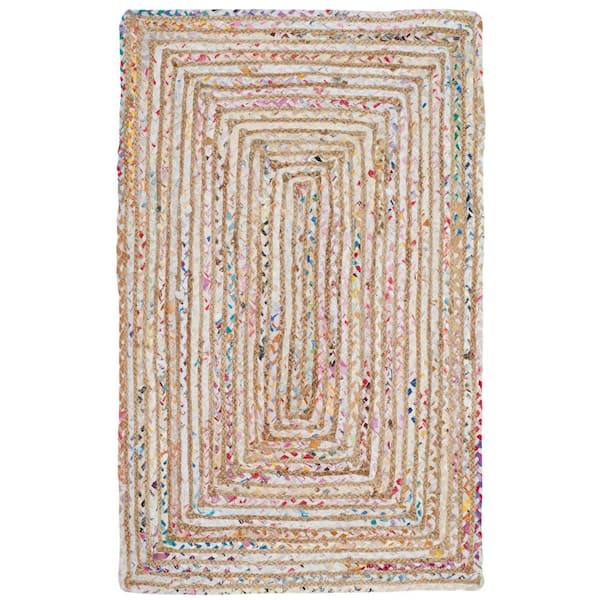 Cape Cod Beige/Multi Doormat 2 ft. x 4 ft. Border Area Rug