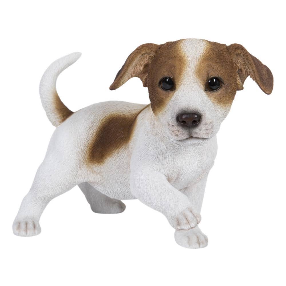 Jack Puppy Playing Polyresin Indoor/Outdoor Garden Statue