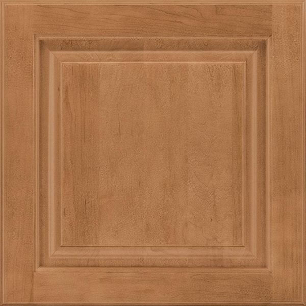 American Woodmark Portola 14 9/16-in. W x 14 1/2-in. D x 3/4-in. H Cabinet Door Sample in Maple Spice