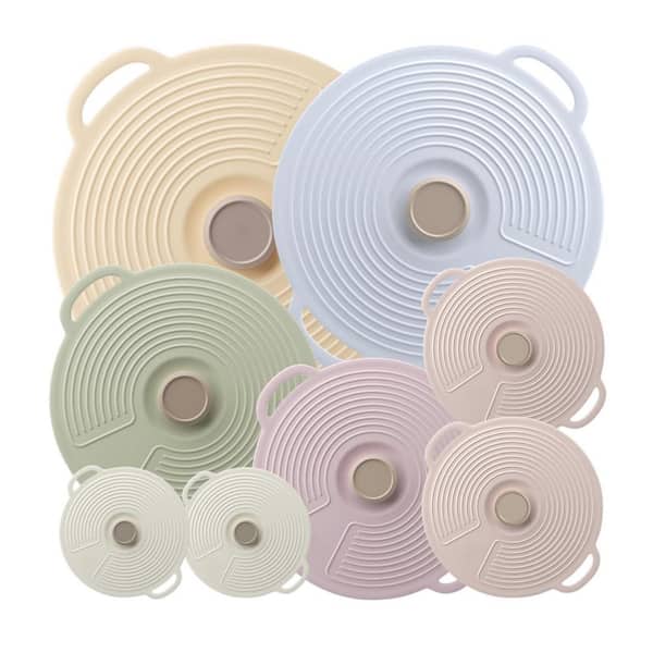 8-Piece Silicone Bowl Lids, Microwave Splatter Cover, Heat Resistant, Stove Top Safe, Oven Safe, Dishwasher Safe