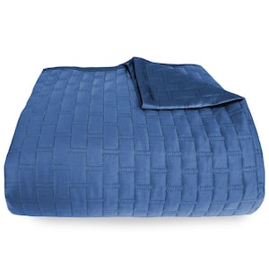 Luxury 100% Viscose from Bamboo Quilted Coverlet, King - Indigo