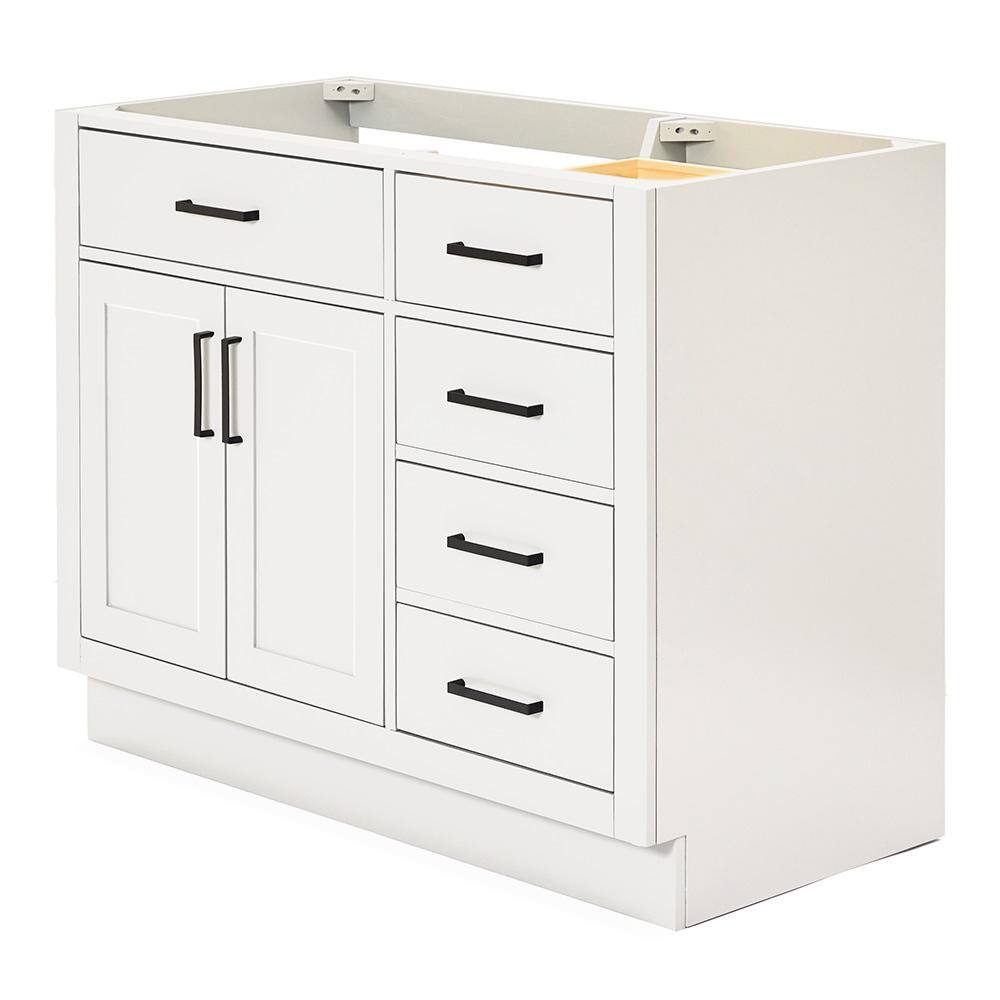 42'' White Wood Freestanding Single Bathroom Vanity Base