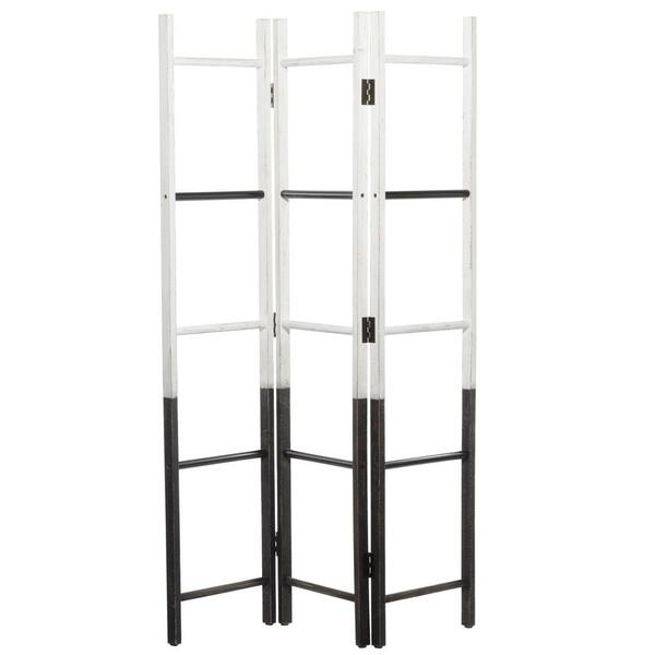 Litton Lane 71 in. White Farmhouse Wood Room Divider Screen