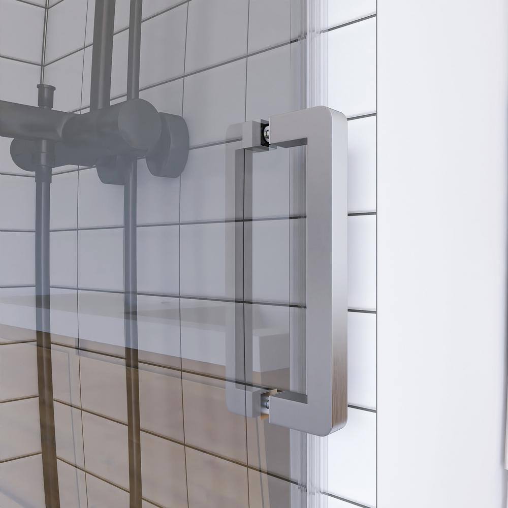 56-60" Brushed Nickel and Glass Sliding Shower Door
