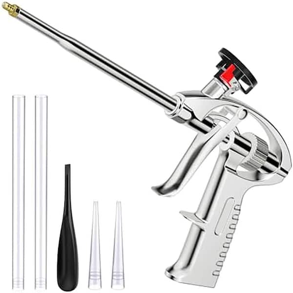 Aluminum Alloy Heavy Duty Foam Dispensing Gun PU Expanding Caulking Spray Applicator for Caulking Filling Sealing