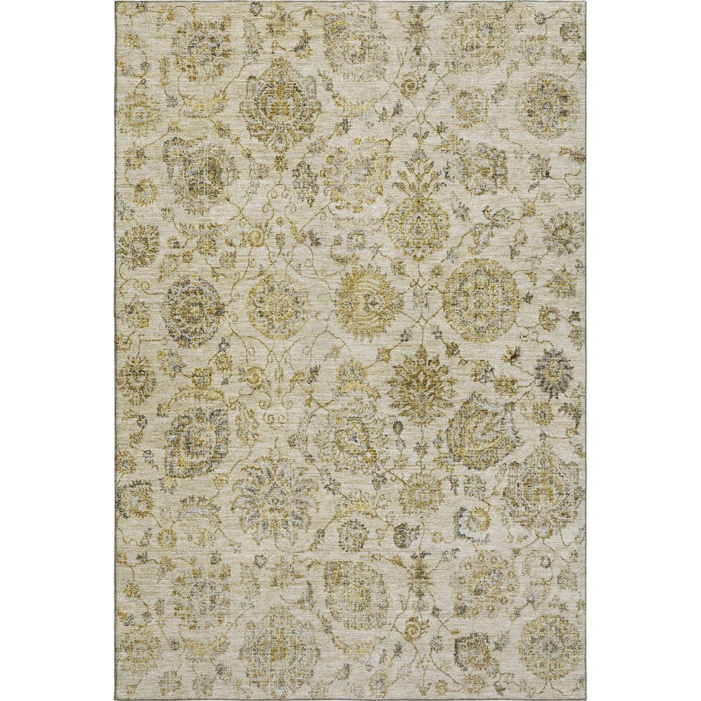 Mayfield Premium Machine Washable Abstract AMF1833 Beige 3 ft. x 4 ft. Area Rug price history on PriceWatchPro