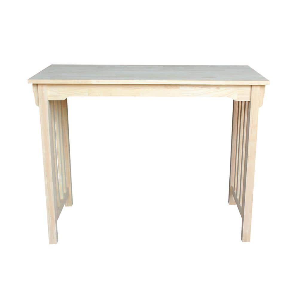Unfinished Parawood Mission Counter Height Dining Table