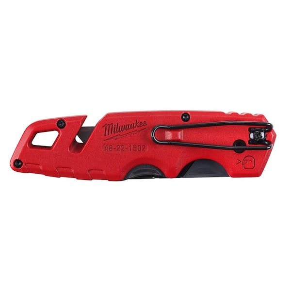 Milwaukee Fastback 6-in-1 Folding Utility Knife with General Purpose Blade and 7 in. Rafter Square