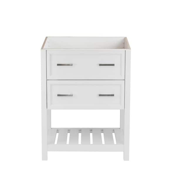 Milan 25 in. W x 19 in. D Bath Vanity Cabinet Only in White