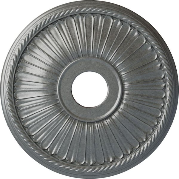 Ekena Millwork 1-7/8 in. x 20-1/8 in. x 20-1/8 in. Polyurethane Berkshire Ceiling Medallion, Platinum