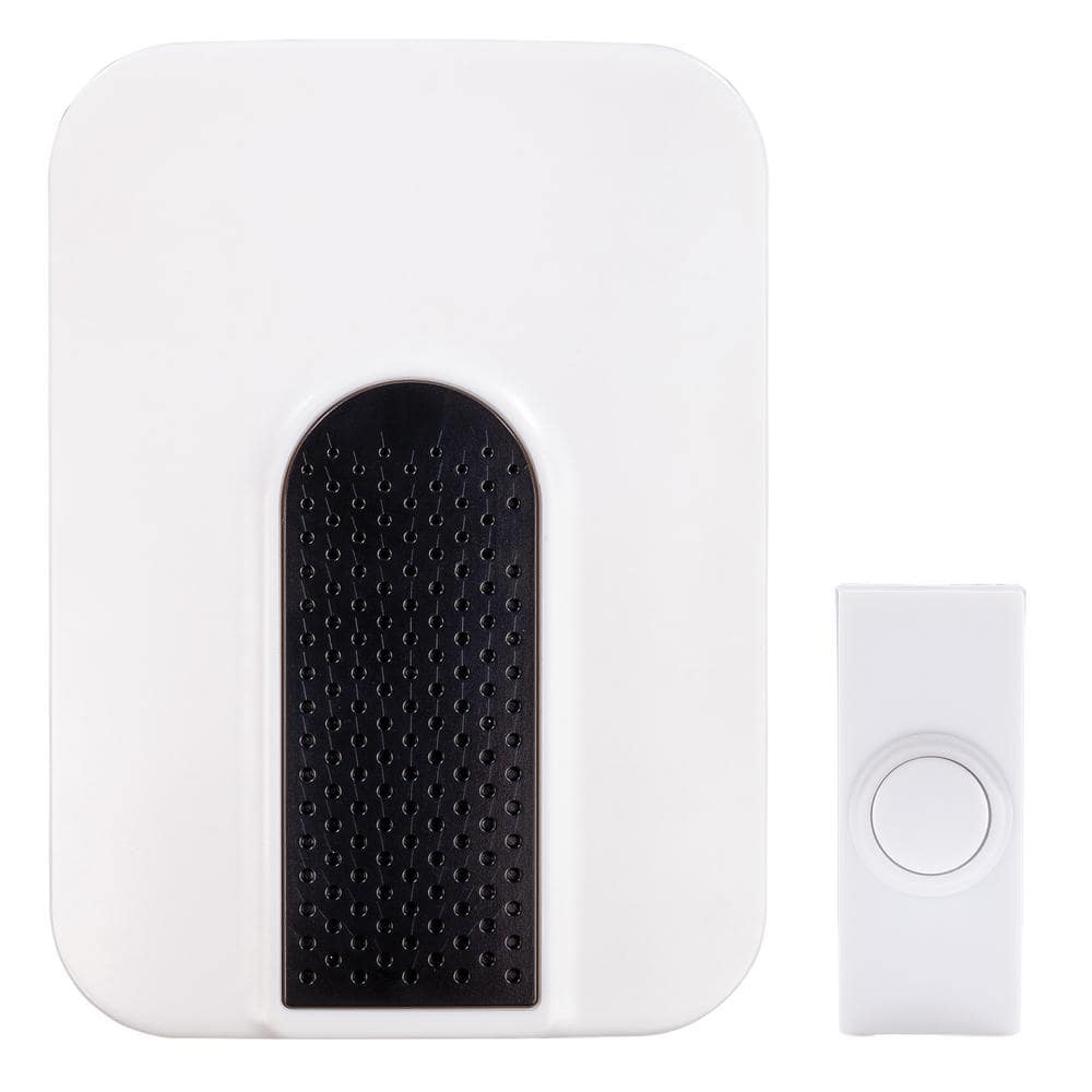 Defiant Wireless Battery Operated Doorbell Kit with 1-Push Button, White