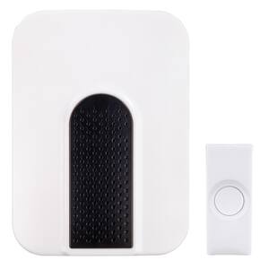 Wireless Plug-In Doorbell Kit with Wireless Push Button, White