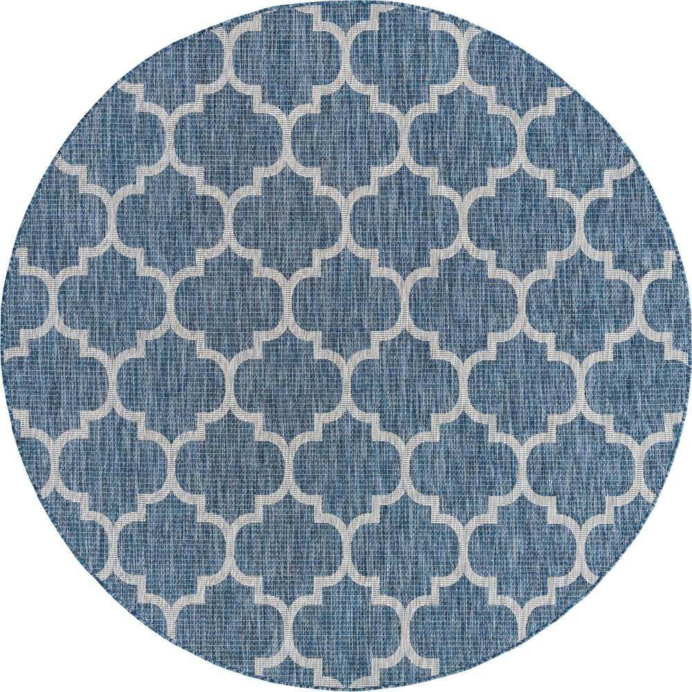 Outdoor Trellis Navy Blue 7 ft. 10 in. x 7 ft. 10 in. Area Rug price history on PriceWatchPro
