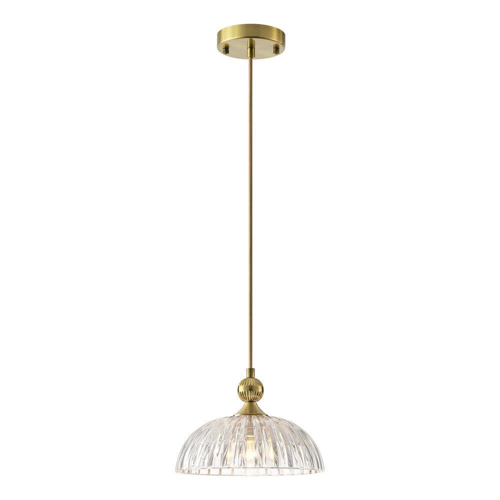 Modern Gold Clear Glass Pendant Light, 1-Light Hanging Ceiling Light with E26 Base for Kitchen Island, Dining Room price history on PriceWatchPro