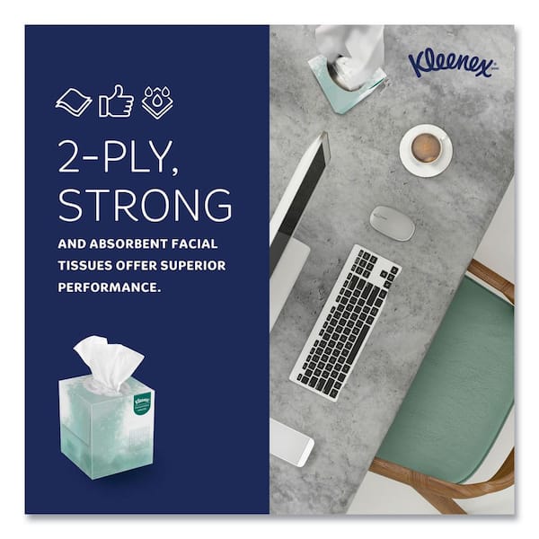 Kleenex Naturals 2-Ply White Facial Tissue (95-Sheets Per Box, 36