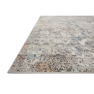 Bianca Grey/Multi 2 ft.8 in. x 7 ft.6 in. Contemporary Runner Rug