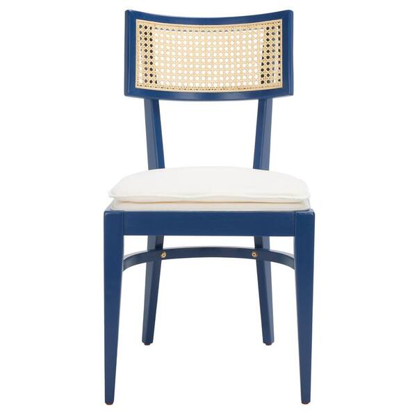 SAFAVIEH Galway Cane Navy/Natural Dining Chair