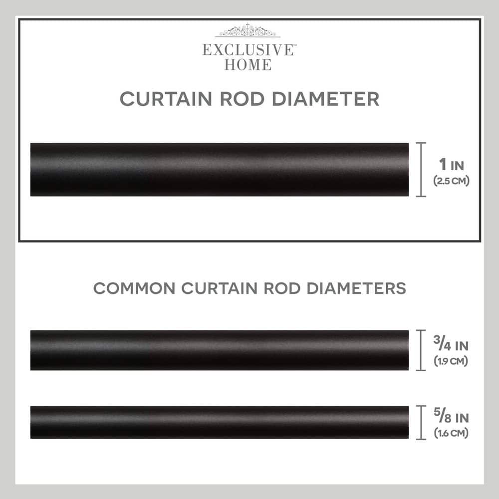 Matte Bronze Adjustable Curtain Rod with Twisted Finial