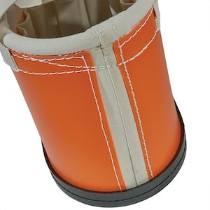 Hard-Body Bucket, 14-Pocket Oval Bucket, Orange/White