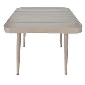 Champagne Square Aluminum Outdoor Side Table