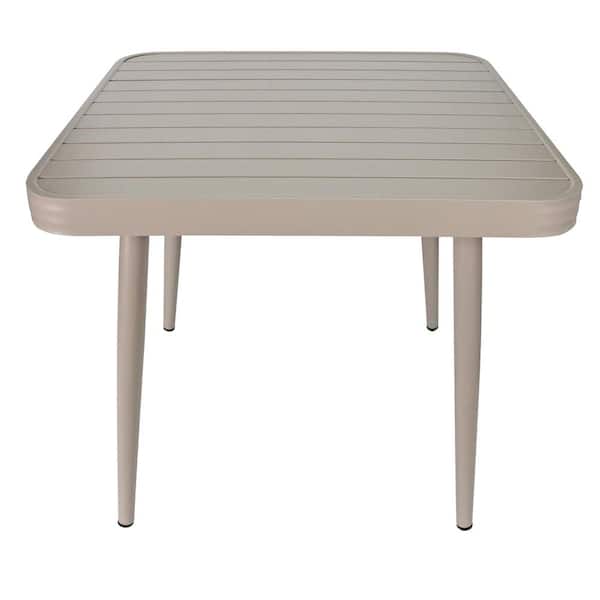 Unbranded Champagne Square Aluminum Outdoor Dining Table