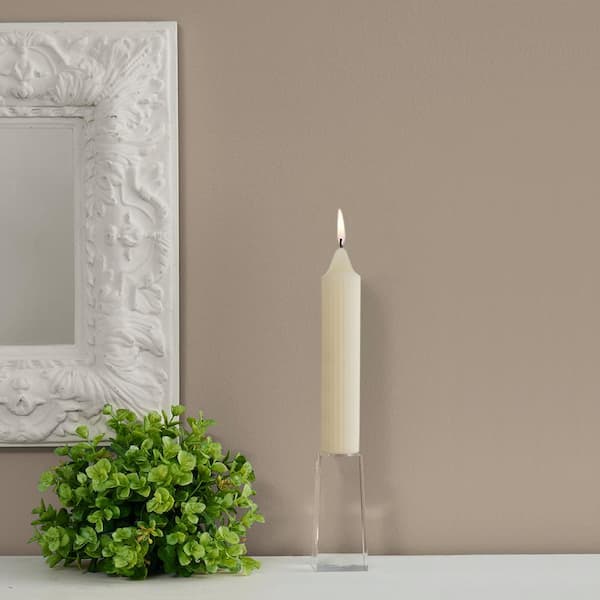 Smooth Arista 12 in. Ivory Unscented Taper Candle (Set of 12)