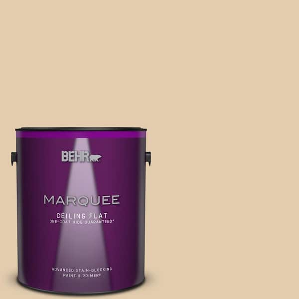 BEHR MARQUEE 1 gal. #MQ3-44 Ancient Scroll One-Coat Hide Ceiling Flat Interior Paint & Primer