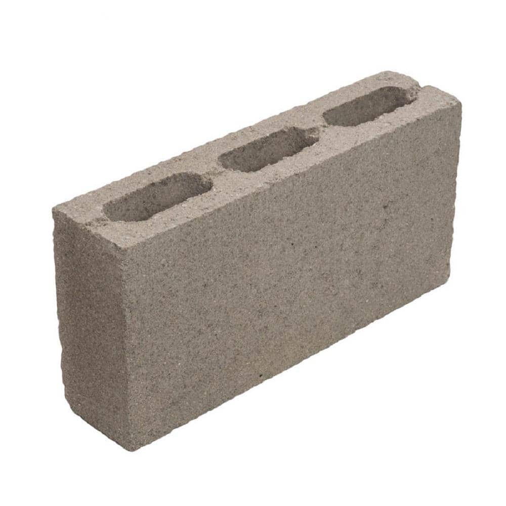 16 in. x 8 in. x 4 in. Light Weight Concrete Block Hollow MBL04RN00000 ...