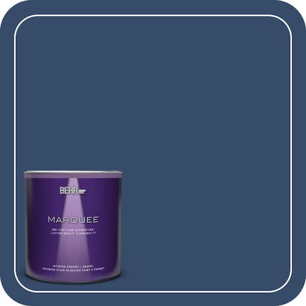BEHR MARQUEE 1 qt. #580D-7 Deep Royal Eggshell Enamel Interior Paint & Primer