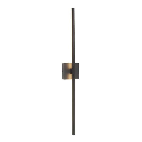 UMEILUCE 35.8 in. 1 Light Black Cylinder LED Wall Sconce for Living Room Bedroom Bathroom Stairway, 3000K Triac Dimmable