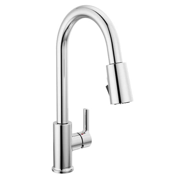 Peerless Flute Single Handle Pull Down Sprayer Kitchen Faucet with 1.0 GPM in Chrome
