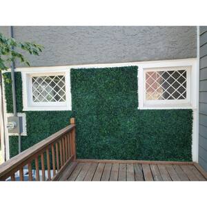 20 in. x 20 in. x 1.7 in. Grass Panels Artificial Boxwood Hedge Greenery Wall UV Protected Outdoor & Indoor (36-Packs)
