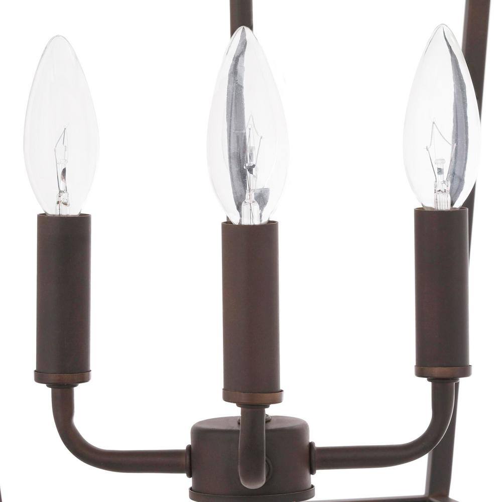 Kennedy 20'' Matte Black and Bronze Crystal Globe Pendant Light