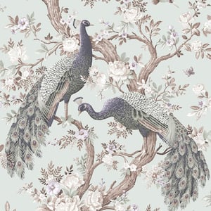 Belvedere Duck Egg Unpasted Removable Wallpaper Sample