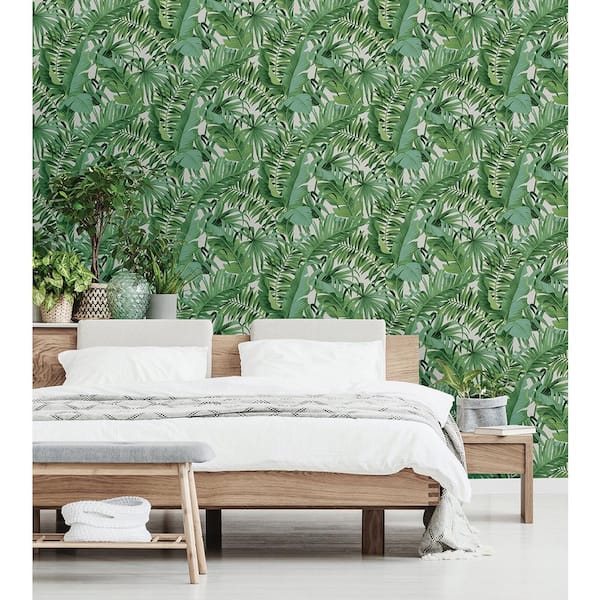 Green Vinyl Peel & Stick Washable Wallpaper Roll (Covers 30.75 Sq. Ft.)